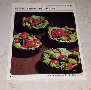 The Betty Crocker Recipe Card Library REPLACEMENT CARDS SALADS 1971